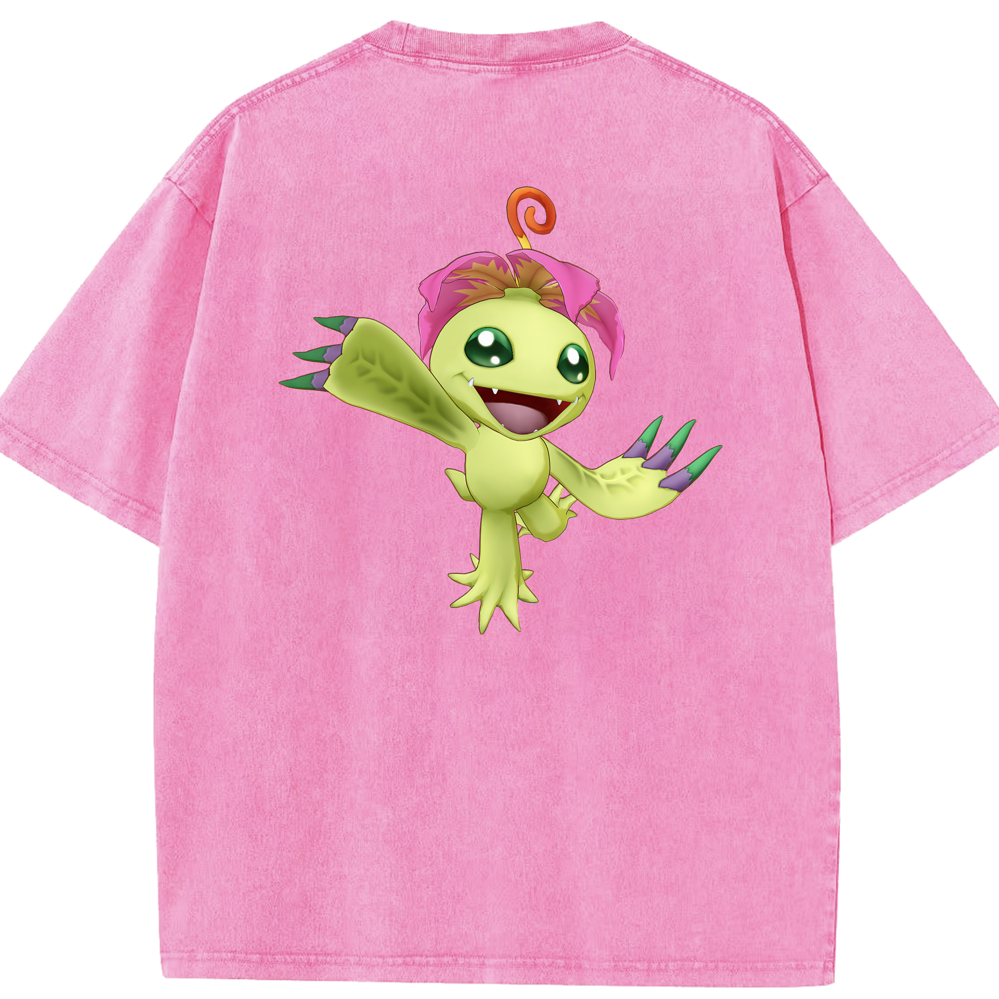 （画像用） Digimon デジタルモンスター/デジモン 綿100% ヴィンテージ風 半袖Tシャツ（背面プリント）